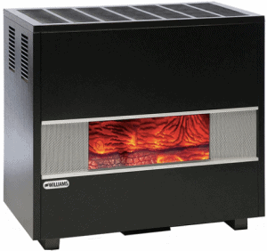Williams Furnace Company 5002522A 50,000 BTU Vented Hearth Heater with Fireplace Front